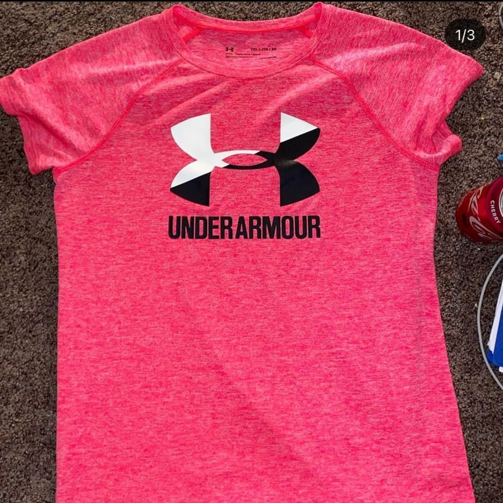 Under Armour neon pink athletic t-shirt